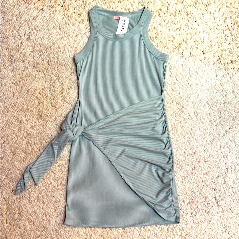 Mozelle Boutique Amable Sleeveless Ribbed Tank Dress Size Large NWT - Picture 2 of 5